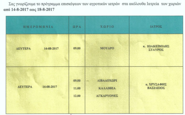 programma iatrwn