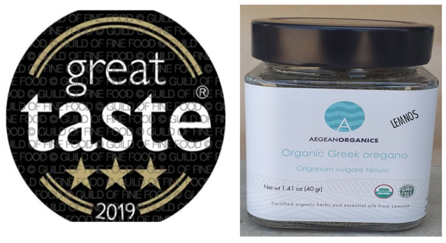 AEGEAN ORGANICS great taste awards