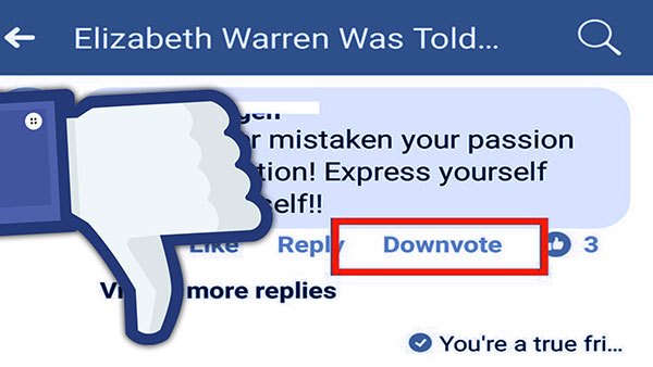 facebook downvote 1
