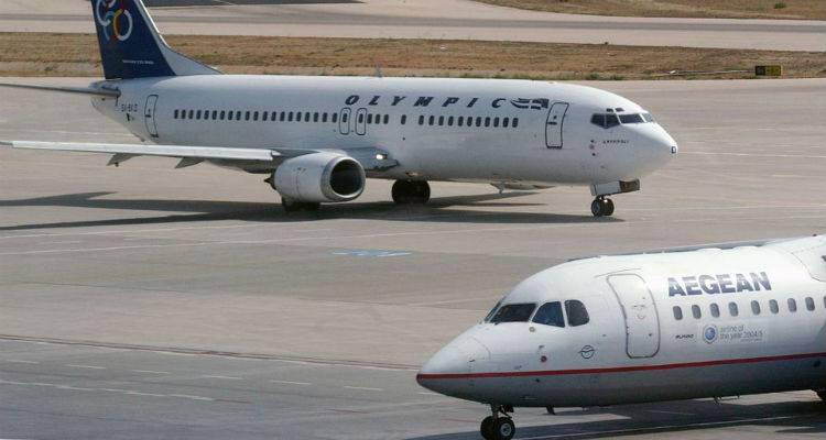 &Alpha;&kappa;&upsilon;&rho;ώ&nu;&omicron;&nu;&tau;&alpha;&iota; &omicron;&iota; &pi;&tau;ή&sigma;&epsilon;&iota;&sigmaf; &tau;&eta;&sigmaf; Aegean &kappa;&alpha;&iota; &tau;&eta;&sigmaf; Olympic Air