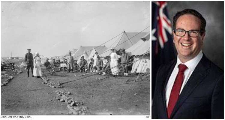 Hon Matt Keogh: &Eta; &iota;&sigma;&tau;&omicron;&rho;ί&alpha; &tau;&eta;&sigmaf; &Kappa;&alpha;&lambda;&lambda;ί&pi;&omicron;&lambda;&eta;&sigmaf; &kappa;&alpha;&iota; &laquo;Lemnos Remembrance Trail&raquo;