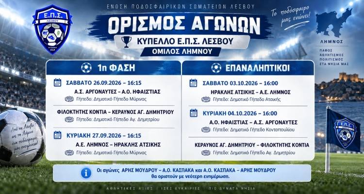 &Sigma;έ&nu;&tau;&rho;&alpha; &sigma;&tau;&omicron; &Kappa;ύ&pi;&epsilon;&lambda;&lambda;&omicron; &Epsilon;.&Pi;.&Sigma;. &Lambda;έ&sigma;&beta;&omicron;&upsilon; &sigma;&tau;&eta; &Lambda;ή&mu;&nu;&omicron;: &Omicron;&rho;ί&sigma;&tau;&eta;&kappa;&alpha;&nu; &tau;&alpha; &pi;&alpha;&iota;&chi;&nu;ί&delta;&iota;&alpha; &tau;&eta;&sigmaf; 1&eta;&sigmaf; &Phi;ά&sigma;&eta;&sigmaf; | &Tau;&alpha; &zeta;&epsilon;&upsilon;&gamma;ά&rho;&iota;&alpha; &kappa;&alpha;&iota; &tau;&omicron; &pi;&rho;ό&gamma;&rho;&alpha;&mu;&mu;&alpha;