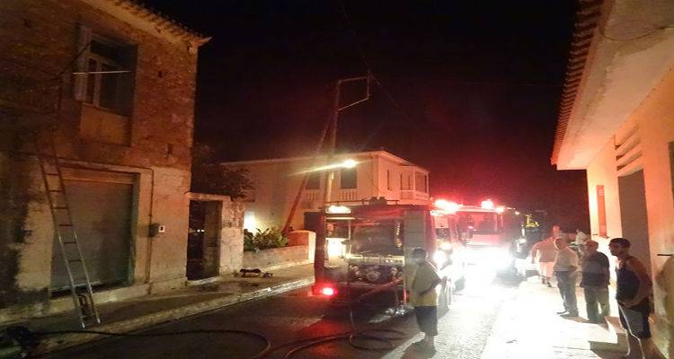 Φωτιά σε σπίτι στη Μύρινα | Από θαύμα γλύτωσαν οι ιδιοκτήτες