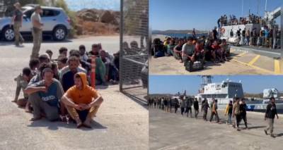 Από την Κρήτη στο Λαύριο 247 μετανάστες που έφτασαν από Λιβύη, μεταφέρονται σε κέντρα κράτησης