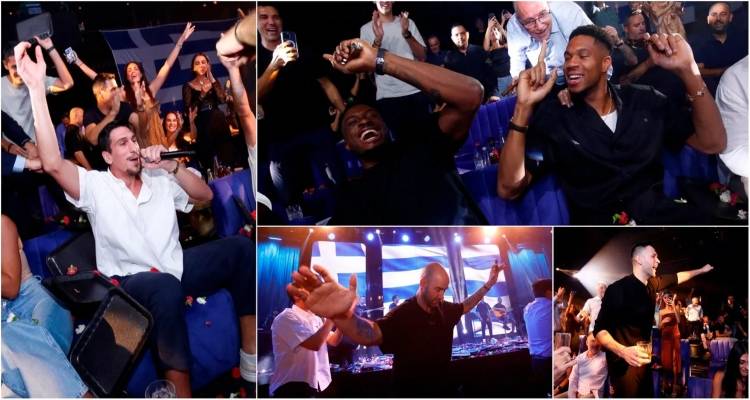 Τα έσπασε η Εθνική στον Φέρρη! Τα μπουζούκια που άνοιξαν μόνο για εκείνους, οι χοροί, το τρελό κέφι των Αντετοκούνμπο-Σπανούλη