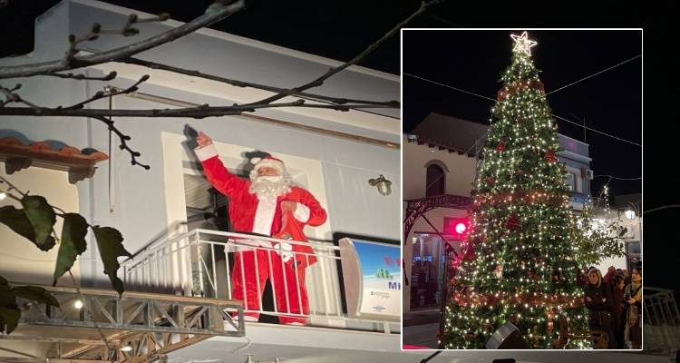 «Χριστούγεννα με Φως και Αγάπη» | Ο Δήμος Λήμνου φωταγωγεί το Χριστουγεννιάτικο δέντρο της Μύρινας