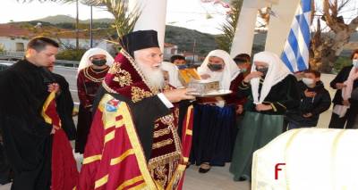 &Omicron; Ά&gamma;&iota;&omicron;&sigmaf; &Delta;&eta;&mu;ή&tau;&rho;&iota;&omicron;&sigmaf; &tau;ί&mu;&eta;&sigma;&epsilon; &tau;&omicron;&nu; &Pi;&omicron;&lambda;&iota;&omicron;ύ&chi;&omicron; &tau;&omicron;&upsilon; (photos + video)