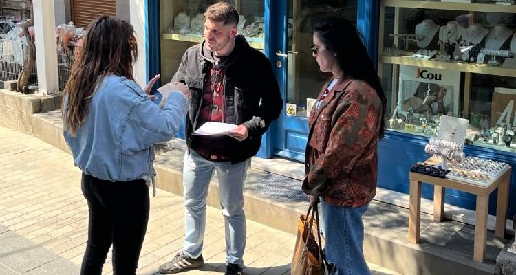 Περιοδεία του υποψήφιου βουλευτή του ΚΚΕ Σπύρου Πλάντζου στη Μύρινα