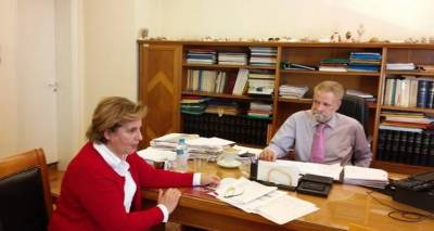 Η Περιφερειάρχης Βορείου Αιγαίου στο Ταμείο Παρακαταθηκών και Δανείων