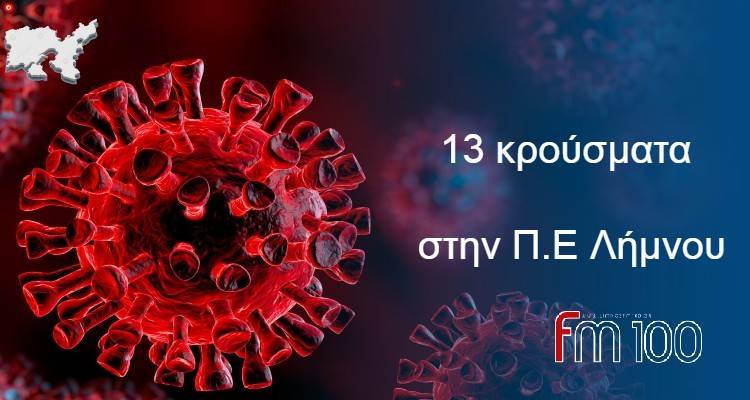 Νέο αρνητικό ρεκόρ: 13 τα νέα κρούσματα στην Π.Ε Λήμνου