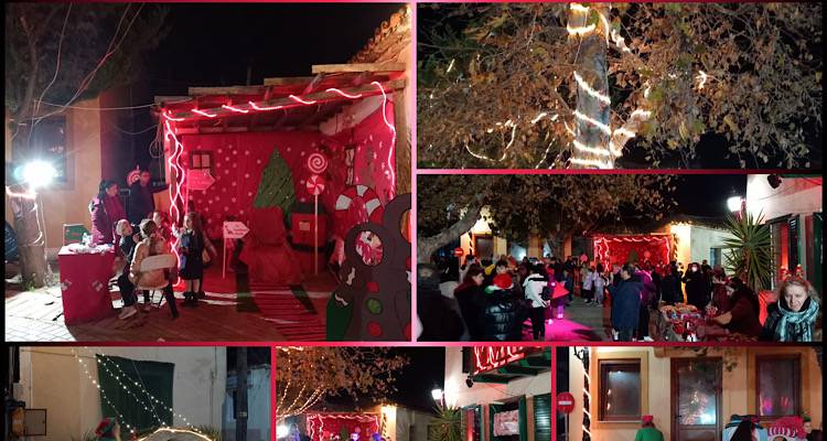 Φωτίστηκε και ο Μούδρος στα χρώματα των Χριστουγέννων (photos)