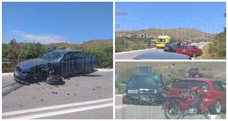 Λήμνος: Σφοδρή σύγκρουση οχημάτων | Στο νοσοκομείο δυο τραυματίες (photos)