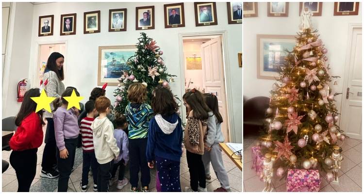 &Chi;&rho;&iota;&sigma;&tau;&omicron;&upsilon;&gamma;&epsilon;&nu;&nu;&iota;ά&tau;&iota;&kappa;&eta; &lambda;ά&mu;&psi;&eta; &sigma;&tau;&omicron; &Delta;&eta;&mu;&alpha;&rho;&chi;&epsilon;ί&omicron; &alpha;&pi;ό &tau;&omicron;&upsilon;&sigmaf; &mu;&iota;&kappa;&rho;&omicron;ύ&sigmaf; &mu;&alpha;&theta;&eta;&tau;έ&sigmaf; &tau;&omicron;&upsilon; 1&omicron;&upsilon; &Nu;&eta;&pi;&iota;&alpha;&gamma;&omega;&gamma;&epsilon;ί&omicron;&upsilon; &Mu;ύ&rho;&iota;&nu;&alpha;&sigmaf;