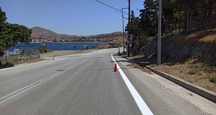 Λήμνος: Ξεκίνησε η διαγράμμιση του Επαρχιακού Δικτύου