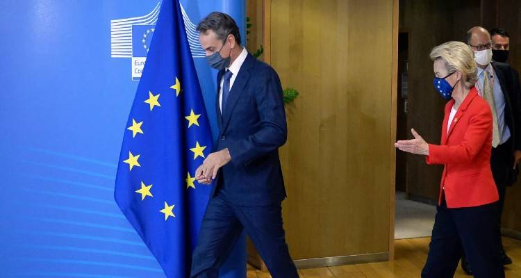 Μητσοτάκης και Φον ντερ Λάιεν παρουσιάζουν το Εθνικό Σχέδιο Ανάκαμψης στην Αρχαία Αγορά -Συνδέσεις με πολίτες