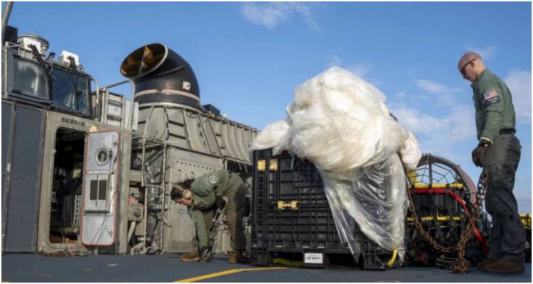 Ανέσυραν από τον ωκεανό στις ΗΠΑ τα συντρίμμια του κινεζικού μπαλονιού | Αισθητήρες και εξαρτήματα κατασκοπείας