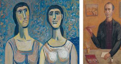 &laquo;&Omicron;&iota; &delta;ύ&omicron; &phi;ί&lambda;&epsilon;&sigmaf;&raquo; (1966), &tau;έ&mu;&pi;&epsilon;&rho;&alpha; &sigma;&epsilon; &chi;&alpha;&rho;&tau;ί (&alpha;&rho;&iota;&sigma;&tau;&epsilon;&rho;ά). &laquo;&Alpha;&upsilon;&tau;&omicron;&pi;&rho;&omicron;&sigma;&omega;&pi;&omicron;&gamma;&rho;&alpha;&phi;ί&alpha;&raquo; &tau;&omicron;&upsilon; &Rho;ά&lambda;&lambda;&eta; &Kappa;&omicron;&psi;ί&delta;&eta;, &epsilon;&lambda;&alpha;&iota;&omicron;&gamma;&rho;&alpha;&phi;ί&alpha; &sigma;&epsilon; &kappa;&alpha;&mu;&beta;ά (&delta;&epsilon;&xi;&iota;ά &pi;ά&nu;&omega;), &kappa;&alpha;&iota; &laquo;&Gamma;&upsilon;&nu;&alpha;ί&kappa;&alpha; &sigma;&tau;&omicron; &pi;&alpha;&rho;ά&theta;&upsilon;&rho;&omicron;&raquo; (1972), &alpha;&kappa;&rho;&upsilon;&lambda;&iota;&kappa;ό &sigma;&epsilon; &xi;ύ&lambda;&omicron; (&delta;&epsilon;&xi;&iota;ά &kappa;ά&tau;&omega;).