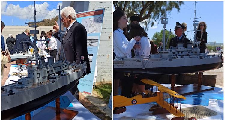 Το ομοίωμα του Θωρηκτού Αγαμέμνων παρουσιάστηκε στις χθεσινές εκδηλώσεις Τιμής &amp; Μνήμης της Μάχης της Καλλίπολης (video)