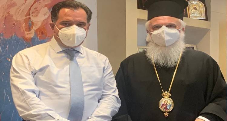 &Sigma;&upsilon;&nu;ά&nu;&tau;&eta;&sigma;&eta; &Mu;&eta;&tau;&rho;&omicron;&pi;&omicron;&lambda;ί&tau;&eta; &Lambda;ή&mu;&nu;&omicron;&upsilon; &kappa;&iota; &Alpha;&gamma;ί&omicron;&upsilon; &Epsilon;&upsilon;&sigma;&tau;&rho;&alpha;&tau;ί&omicron;&upsilon; &mu;&epsilon; &tau;&omicron;&nu; &Upsilon;&pi;&omicron;&upsilon;&rho;&gamma;ό &Alpha;&nu;ά&pi;&tau;&upsilon;&xi;&eta;&sigmaf; &kappa;&iota; &Epsilon;&pi;&epsilon;&nu;&delta;ύ&sigma;&epsilon;&omega;&nu;