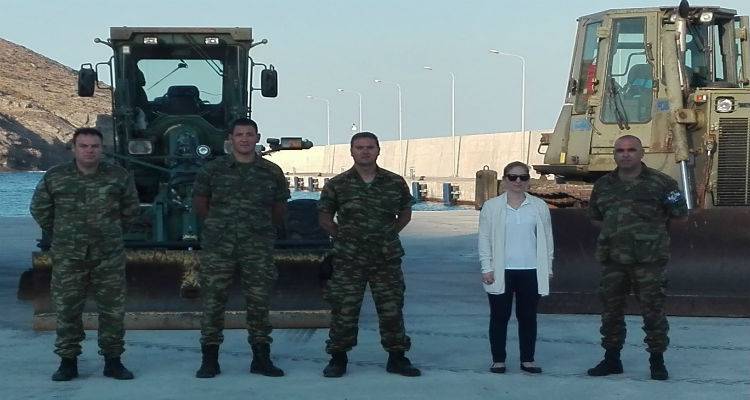 Eργασίες στον Άγιο Ευστράτιο με τη βοήθεια του Στρατού