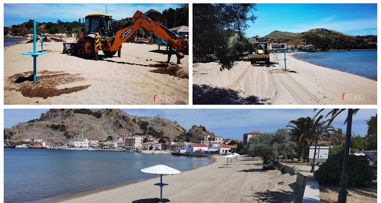 Μύρισε καλοκαίρι | Ο Δήμος Λήμνου τοποθέτησε ομπρέλες σε παραλίες της Μύρινας