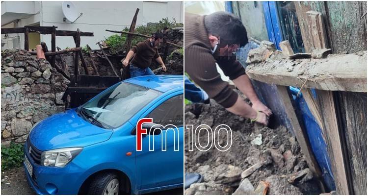 Μυρινα: Χάλασμα έπεσε σε σταθμευμένο ΙΧ (photos)