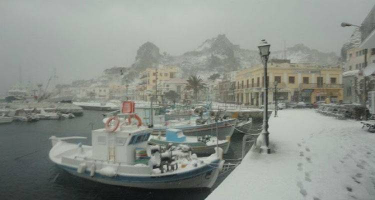 Για χιονόπτωση στη Λήμνο κάνει λόγο το Meteo