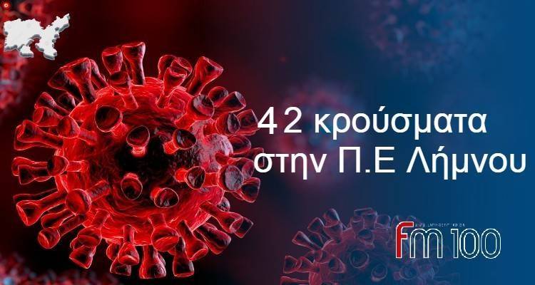 &Lambda;ή&mu;&nu;&omicron;&sigmaf;: 42 &nu;έ&epsilon;&sigmaf; &lambda;&omicron;&iota;&mu;ώ&xi;&epsilon;&iota;&sigmaf; Covid-19
