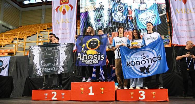 &Sigma;&upsilon;&nu;&epsilon;&chi;ί&zeta;&epsilon;&tau;&alpha;&iota; &delta;&upsilon;&nu;&alpha;&mu;&iota;&kappa;ά &eta; &pi;&alpha;&rho;&omicron;&upsilon;&sigma;ί&alpha; &tau;&eta;&sigmaf; &Lambda;ή&mu;&nu;&omicron;&upsilon; &sigma;&tau;&eta;&nu; &Omicron;&lambda;&upsilon;&mu;&pi;&iota;ά&delta;&alpha; &Rho;&omicron;&mu;&pi;&omicron;&tau;&iota;&kappa;ή&sigmaf; | &Chi;ά&lambda;&kappa;&iota;&nu;&omicron; &mu;&epsilon;&tau;ά&lambda;&lambda;&iota;&omicron; &gamma;&iota;&alpha; &tau;&eta; Lemnos Robotics