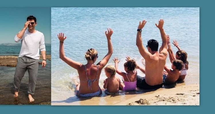 Γιορτή του Πατέρα:Η πιο τρυφερή φώτο του Ρουβά με τα παιδιά του στη Λήμνο | Το μήνυμά τους (video)