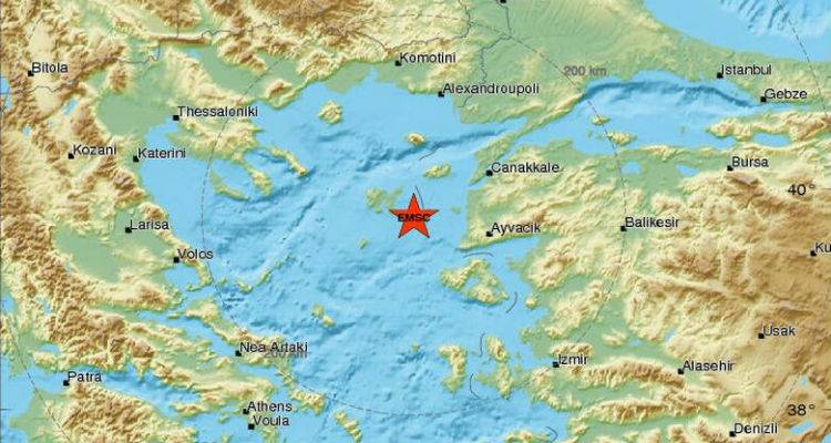 Σεισμός ανατολικά της Λήμνου