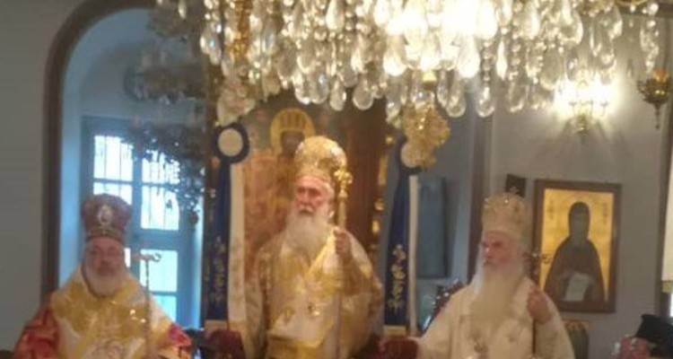 Η πρώτη Θεία Λειτουργία του μητροπολίτη Λήμνου στη Μύρινα