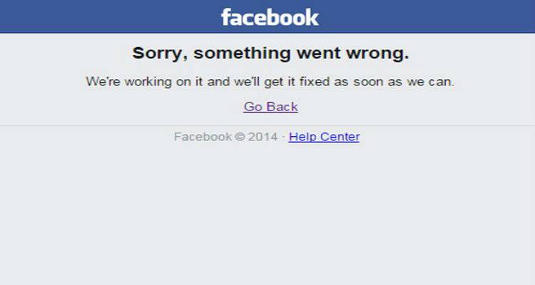 «Έπεσε» το Facebook: «Sorry, something went wrong»