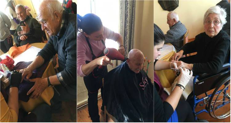 Οι σπουδάστριες του ΙΕΚ Λήμνου περιποιήθηκαν τους ηλικιωμένους του ΚΗΦΗ (photos)