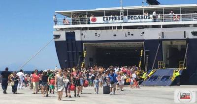 Έ&nu;&omega;&sigma;&eta; &Xi;&epsilon;&nu;&omicron;&delta;ό&chi;&omega;&nu; &Lambda;ή&mu;&nu;&omicron;&upsilon; &gamma;&iota;&alpha; &tau;&eta;&nu; &tau;&omicron;&upsilon;&rho;&iota;&sigma;&tau;&iota;&kappa;ή &kappa;ί&nu;&eta;&sigma;&eta; &tau;&omicron;&upsilon; &nu;&eta;&sigma;&iota;&omicron;ύ: &laquo;&Omicron;&iota; &alpha;&rho;&iota;&theta;&mu;&omicron;ί &epsilon;&upsilon;&eta;&mu;&epsilon;&rho;&omicron;ύ&nu; &kappa;&alpha;&iota; &omicron;&iota; ά&nu;&theta;&rho;&omega;&pi;&omicron;&iota; &delta;&upsilon;&sigma;&tau;&upsilon;&chi;&omicron;ύ&nu;&raquo;