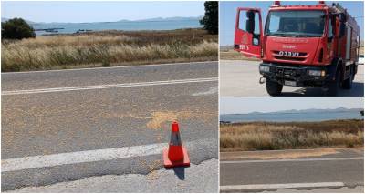 Καλαμπόκι γέμισε η διασταύρωση Ρωμανού