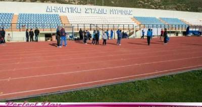 &Kappa;&lambda;&epsilon;ί&nu;&epsilon;&iota; &omicron; &delta;&rho;ό&mu;&omicron;&sigmaf; &pi;&omicron;&upsilon; &omicron;&delta;&eta;&gamma;&epsilon;ί &sigma;&tau;&omicron; &Delta;&eta;&mu;&omicron;&tau;&iota;&kappa;ό &Sigma;&tau;ά&delta;&iota;&omicron; &Mu;ύ&rho;&iota;&nu;&alpha;&sigmaf;