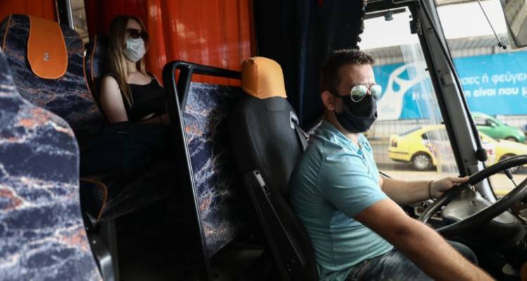 Λήμνος: Έλεγχοι για χρήση μάσκας και στα λεωφορεία των ΚΤΕΛ