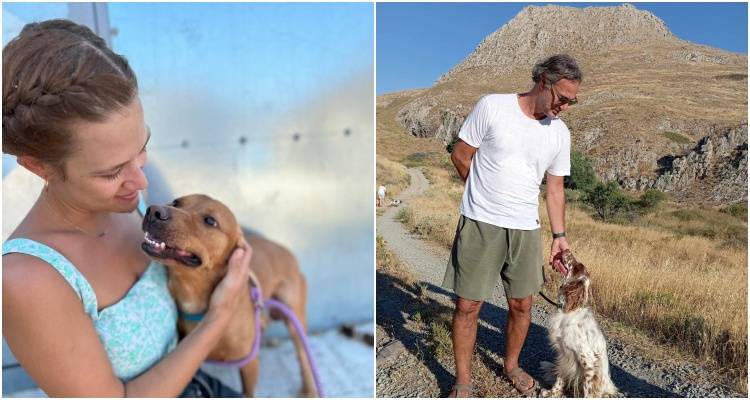 Οι Καλλιτέχνες Μελίνα Λεφαντζή και Δημήτρης Πλειώνης στο καταφύγιο αδέσποτων ζώων του Δήμου Λήμνου