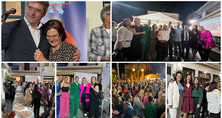 Δ. Μαρινάκης: Λαμπερά εγκαίνια του εκλογικού κέντρου στη Μύρινα με πλήθος κόσμου και βολές σε Λούκα και Γεώργα (photos)