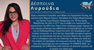 &Delta;έ&sigma;&pi;&omicron;&iota;&nu;&alpha; &Lambda;&upsilon;&rho;&omicron;ύ&delta;&iota;&alpha;: &Upsilon;&pi;&omicron;&psi;ή&phi;&iota;&alpha; &Delta;&eta;&mu;&omicron;&tau;&iota;&kappa;ή &Sigma;ύ&mu;&beta;&omicron;&upsilon;&lambda;&omicron;&sigmaf; &mu;&epsilon; &tau;&omicron;&nu; &sigma;&upsilon;&nu;&delta;&upsilon;&alpha;&sigma;&mu;ό &laquo;&Eta; &Lambda;ή&mu;&nu;&omicron;&sigmaf; &mu;&alpha;&sigmaf;&raquo;, &tau;&omicron;&upsilon; &Delta;&eta;&mu;ή&tau;&rho;&eta; &Mu;&alpha;&rho;&iota;&nu;ά&kappa;&eta;